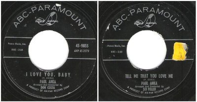 Anka, Paul / I Love You, Baby (1957) / ABC-Paramount 45-9855 (Single, 7&quot; Vinyl)