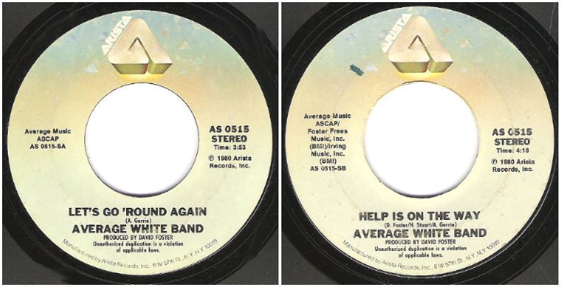 Average White Band / Let's Go 'Round Again (1980) / Arista AS-0515 (Single, 7" Vinyl)
