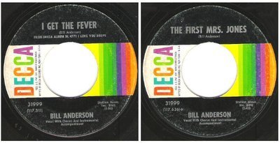Anderson, Bill / I Get the Fever (1967) / Decca 31999 (Single, 7&quot; Vinyl)