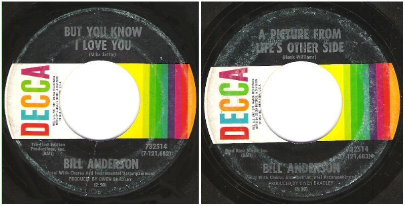 Anderson, Bill / But You Know I Love You (1970) / Decca 732514 (Single, 7" Vinyl)