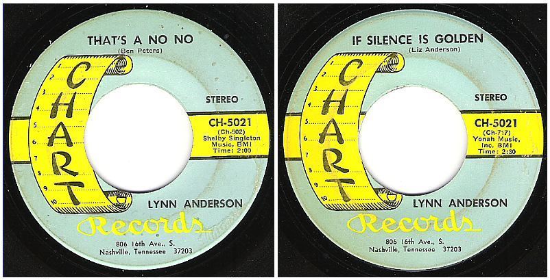Anderson, Lynn / That's a No No (1969) / Chart CH-5021 (Single, 7" Vinyl)