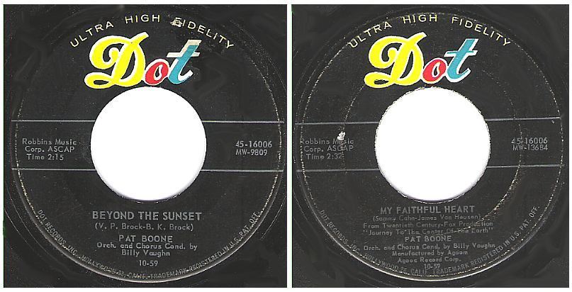 Boone, Pat / Beyond the Sunset (1959) / Dot 45-16006 (Single, 7" Vinyl)
