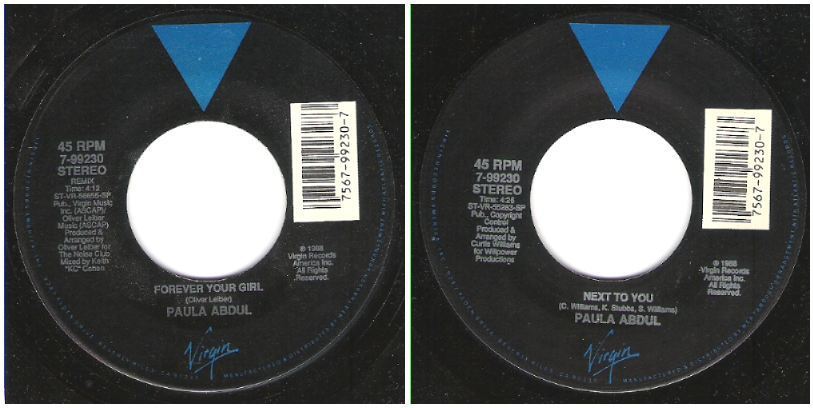 Abdul, Paula / Forever Your Girl (1988) / Virgin 7-99230 (Single, 7" Vinyl)