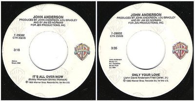 Anderson, John / It&#39;s All Over Now (1985) / Warner Bros. 7-29002 (Single, 7&quot; Vinyl)
