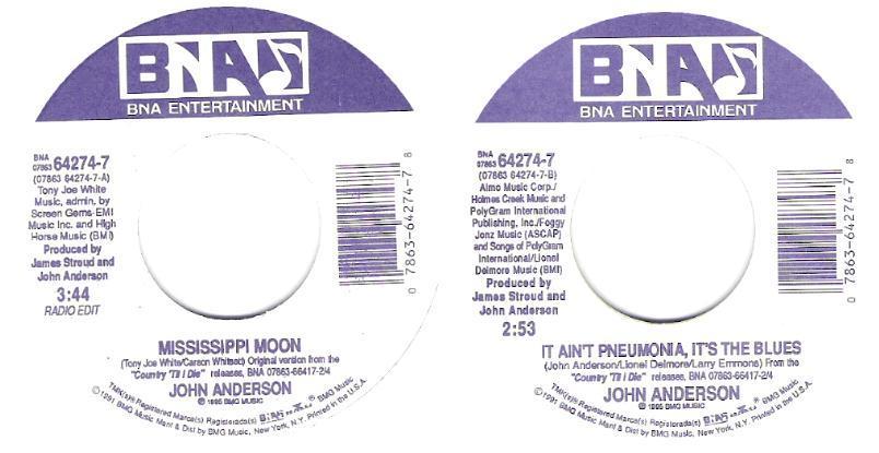 Anderson, John / Mississippi Moon (1995) / BNA Entertainment 64274-7 (Single, 7" Vinyl)