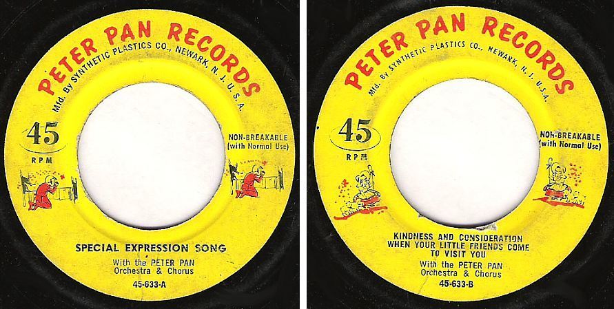 Peter Pan Orchestra + Chorus / Special Expression Song / Peter Pan Records 45-633 (Single, 7&quot; Vinyl)