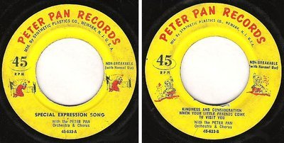 Peter Pan Orchestra + Chorus / Special Expression Song / Peter Pan Records 45-633 (Single, 7&quot; Vinyl)