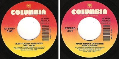 Carpenter, Mary Chapin / I Feel Lucky (1992) / Columbia 38-74345 (Single, 7&quot; Vinyl)