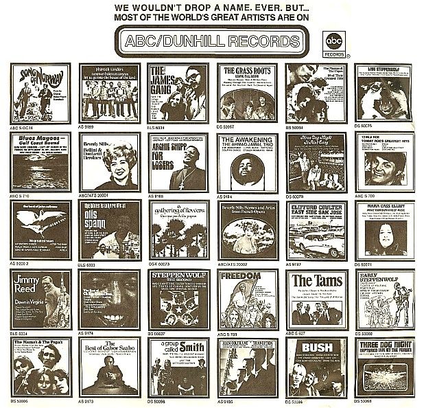 ABC-Dunhill / We Wouldn&#39;t Drop a Name. Ever. (1970) / Black Print