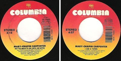 Carpenter, Mary Chapin (+ Joe Diffie) / Not Too Much to Ask (1992) / Columbia 38-74485 (Single, 7&quot; Vinyl)