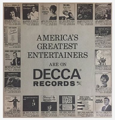 Decca / America&#39;s Greatest Entertainers / 21-112-1 pt. 45