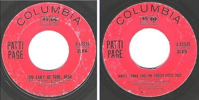 Page, Patti / You Can&#39;t Be True, Dear (1965) / Columbia 4-43345 (Single, 7&quot; Vinyl)