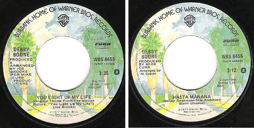 Boone, Debby / You Light Up My Life (1977) / Warner Bros. WBS-8455 (Single, 7" Vinyl)