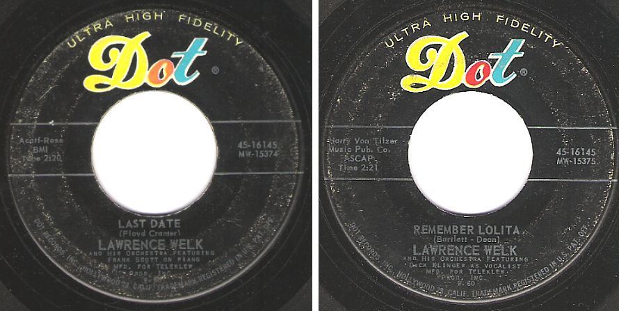 Welk, Lawrence / Last Date (1960) / Dot 45-16145 (Single, 7&quot; Vinyl)
