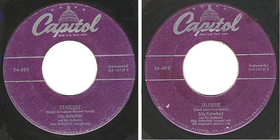 Butterfield, Billy / Stardust (1949) / Capitol 54-694 (Single, 7" Vinyl)