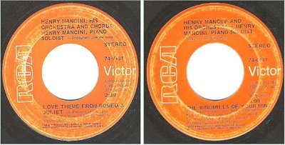 Mancini, Henry / Love Theme From Romeo + Juliet (1969) / RCA Victor 74-0131 (Single, 7&quot; Vinyl)