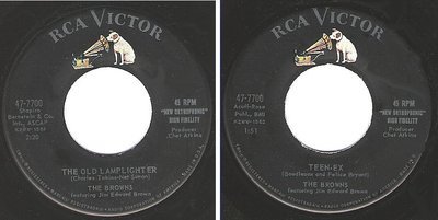 Browns, The / The Old Lamplighter (1960) / RCA Victor 47-7700 (Single, 7" Vinyl)