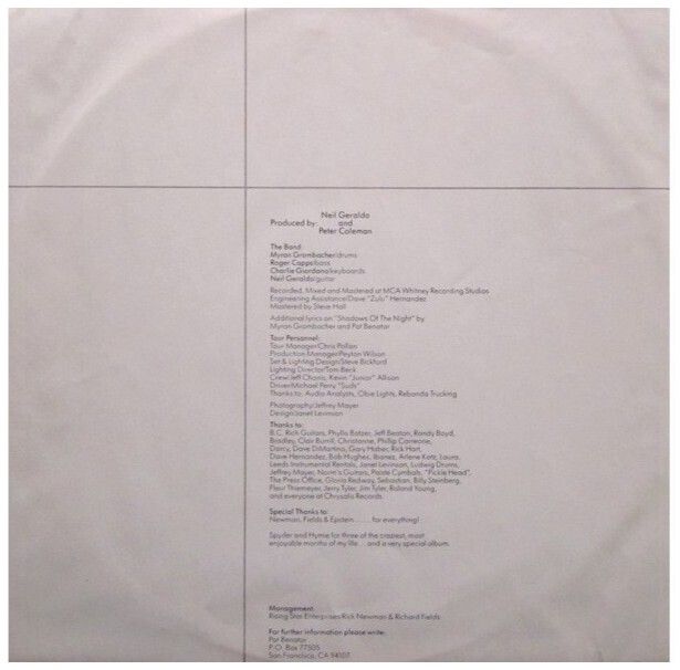 Benatar, Pat / Get Nervous (1982) / Chrysalis FV-41396