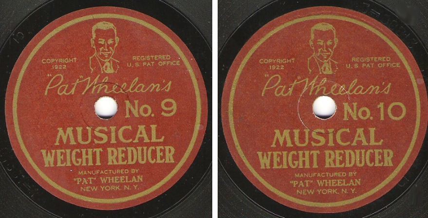 Wheelan, Pat / Pat Wheelan's Musical Weight Reducer No. 9 + 10 (1922) / Pat Wheelan 21887-2/21888-2 (Single, 7" Shellac)