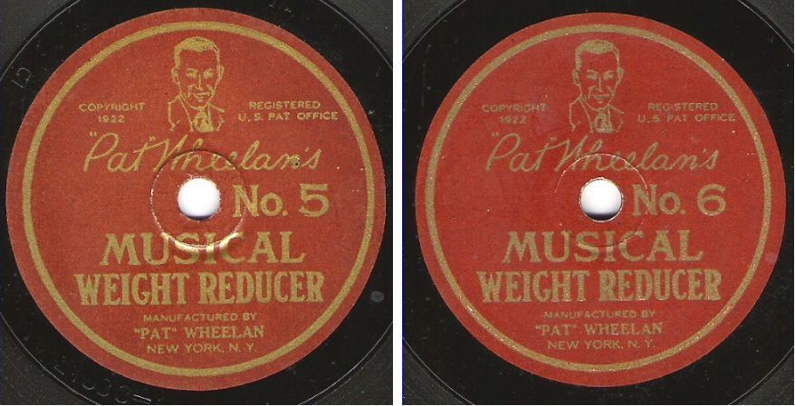 Wheelan, Pat / Pat Wheelan's Musical Weight Reducer No. 5 + 6 (1922) / Pat Wheelan 21883-2/21884-2 (Single, 7" Shellac)