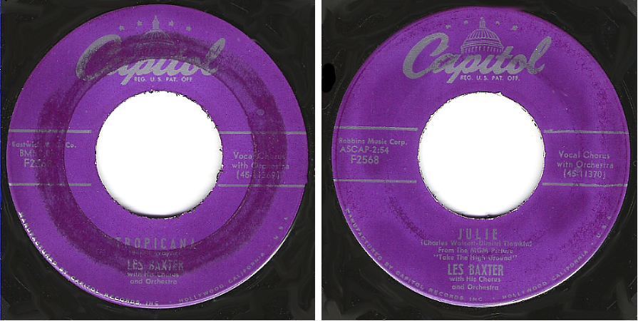 Baxter, Les / Tropicana (1953) / Capitol F-2568 (Single, 7" Vinyl)
