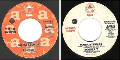 Booker T / Mama Stewart (1974) / Epic 8-50078 (Single, 7&quot; Vinyl) / Promo