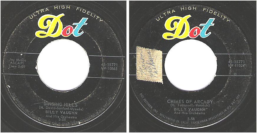 Vaughn, Billy / Singing Hills (1958) / Dot 45-15771 (Single, 7&quot; Vinyl)