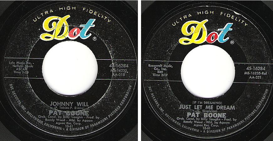 Boone, Pat / Johnny Will (1961) / Dot 45-16284 (Single, 7" Vinyl)