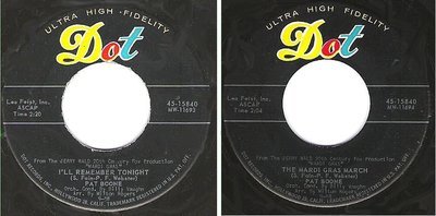 Boone, Pat / I&#39;ll Remember Tonight (1958) / Dot 45-15840 (Single, 7&quot; Vinyl)