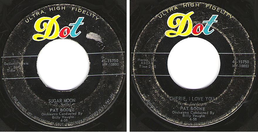 Boone, Pat / Sugar Moon (1958) / Dot 45-15750 (Single, 7&quot; Vinyl)