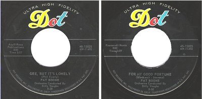 Boone, Pat / Gee, But It&#39;s Lonely (1958) / Dot 45-15825 (Single, 7&quot; Vinyl)