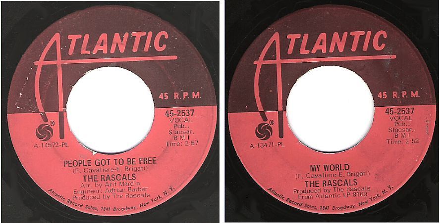 Rascals, The / People Got To Be Free (1968) / Atlantic 45-2537 (Single, 7&quot; Vinyl)