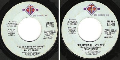 Brown, Polly / Up In a Puff of Smoke (1974) / GTO GT-1002 (Single, 7" Vinyl)