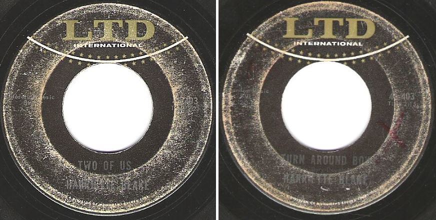 Blake, Harriette / Two of Us (1966) / LTD International 45-403 (Single, 7" Vinyl)