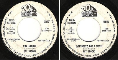 Brooks, Ray / Run Around (1965) / 20th Century-Fox 596 (Single, 7&quot; Vinyl) / Promo