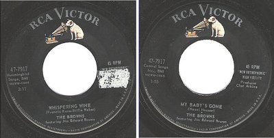 Browns, The / Whispering Wine (1961) / RCA Victor 47-7917 (Single, 7" Vinyl)