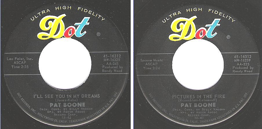Boone, Pat / I'll See You In My Dreams (1961) / Dot 45-16312 (Single, 7" Vinyl)