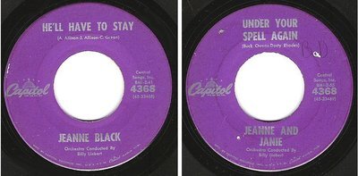 Black, Jeanne / He'll Have to Stay (1960) / Capitol 4368 (Single, 7" Vinyl)