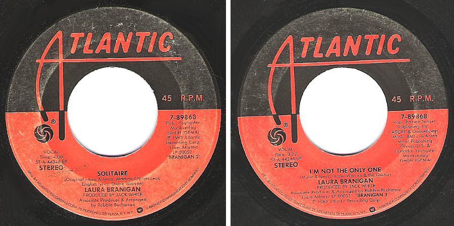 Branigan, Laura / Solitaire (1983) / Atlantic 7-89868 (Single, 7" Vinyl)