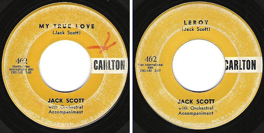 Scott, Jack / My True Love (1958) / Carlton 462 (Single, 7" Vinyl)
