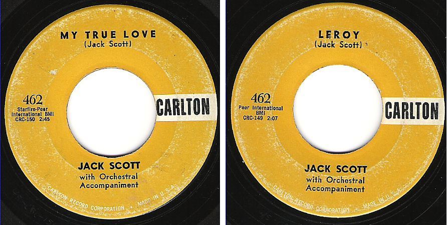 Scott, Jack / My True Love (1958) / Carlton 462 (Single, 7" Vinyl)