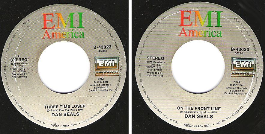 Seals, Dan / Three Time Loser (1987) / EMI America B-43023 (Single, 7" Vinyl)
