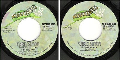Simon, Carly / Haven&#39;t Got Time for the Pain (1974) / Elektra EK-45887 (Single, 7&quot; Vinyl)