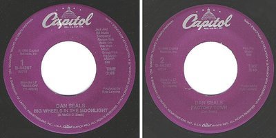 Seals, Dan / Big Wheels In the Moonlight (1988) / Capitol B-44267 (Single, 7" Vinyl)