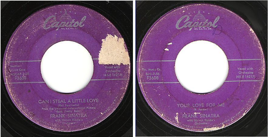 Sinatra, Frank / Can I Steal a Little Love (1956) / Capitol F-3608 (Single, 7&quot; Vinyl)