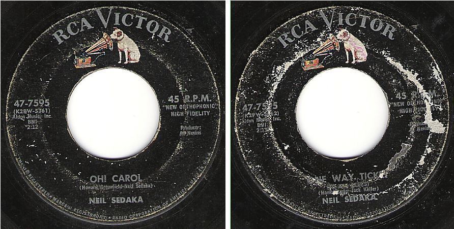 Sedaka, Neil / Oh! Carol (1959) / RCA Victor 47-7595 (Single, 7" Vinyl)