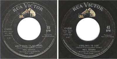 Sedaka, Neil / Next Door to An Angel (1962) / RCA Victor 47-8086 (Single, 7" Vinyl)