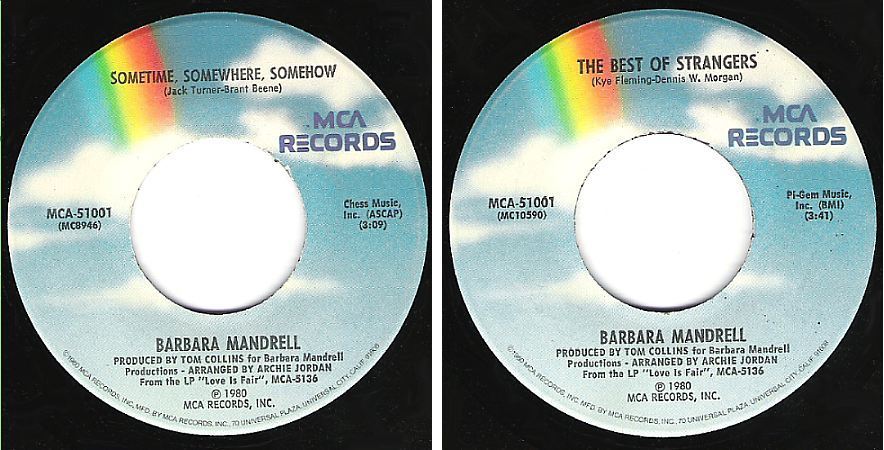 Mandrell, Barbara / Sometime, Somewhere, Somehow (1980) / MCA 51001 (Single, 7&quot; Vinyl)