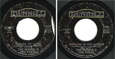 Mamas + Papas, The / Words Of Love (1966) / Dunhill D-4057 (Single, 7&quot; Vinyl)