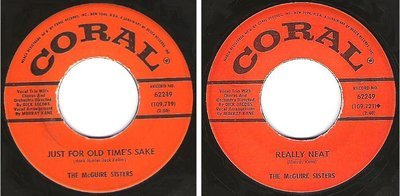 McGuire Sisters, The / Just For Old Time&#39;s Sake (1961) / Coral 9-62249 (Single, 7&quot; Vinyl)